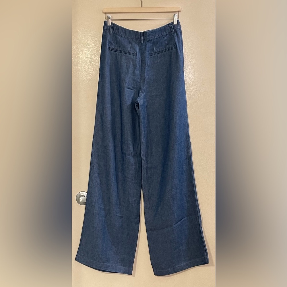 LOVERS + FRIENDS Agathe Pant in Blue Denim - Picture 8 of 12
